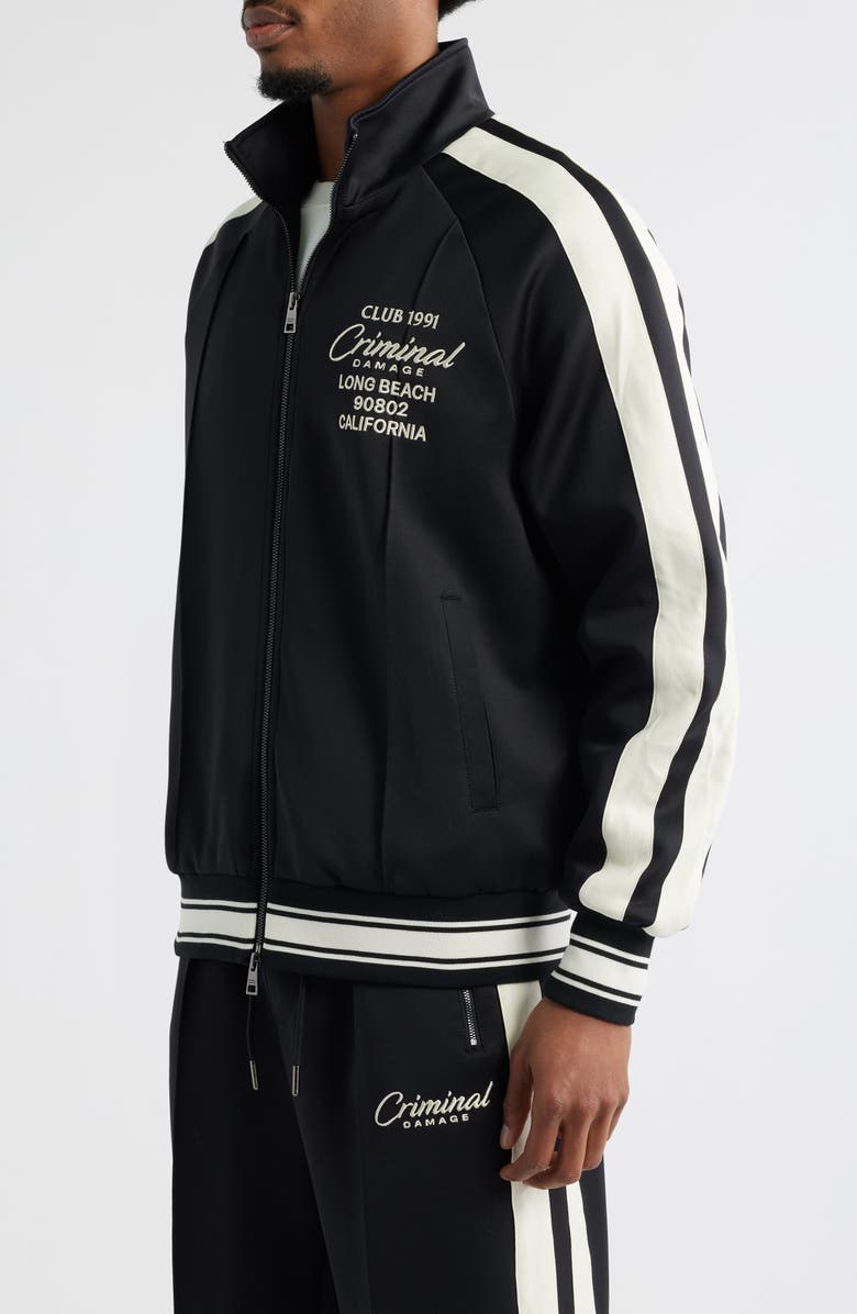 CRIMINAL DAMAGE Pintuck Track Jacket, Alternate, color,