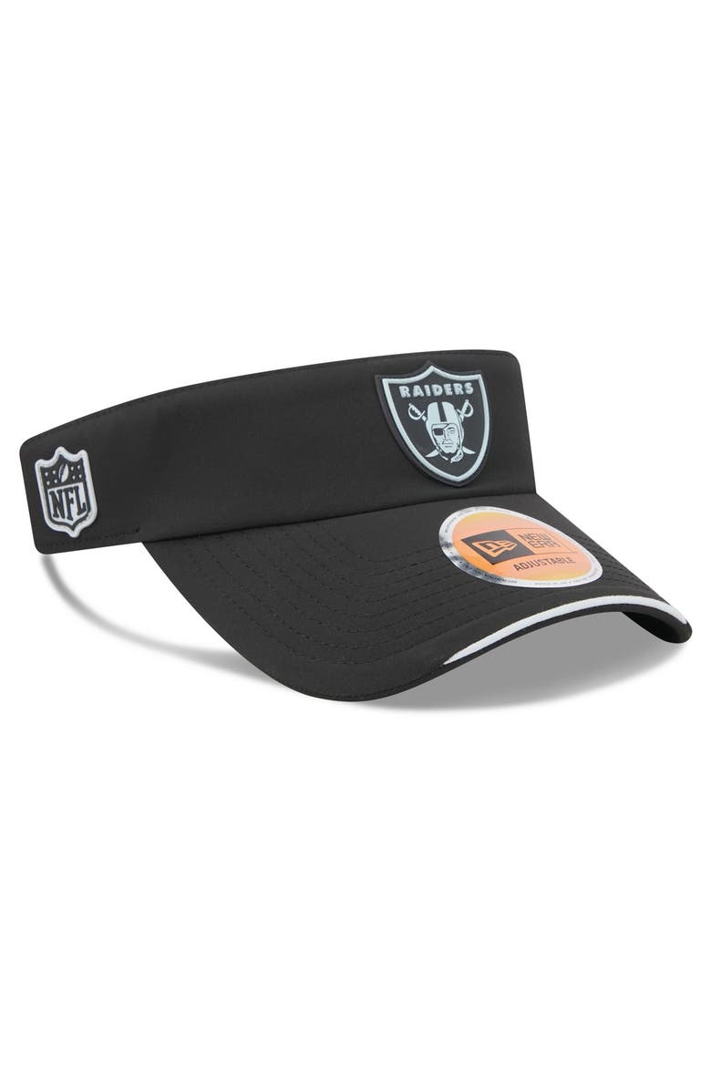 Men's New Era Black Las Vegas Raiders 2026 Sideline Adjustable Visor, Main, color, Black