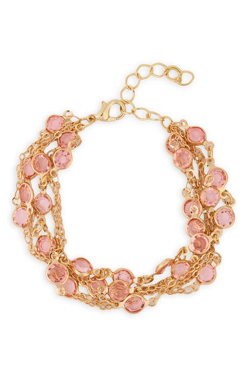 Multi Chain Crystal Bracelet
