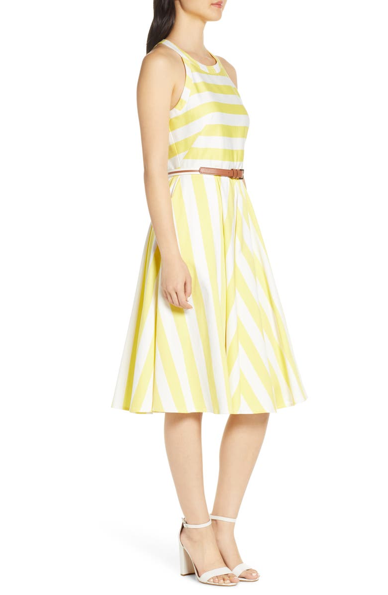 Eliza J Halter Fit & Flare Dress, Alternate, color, 