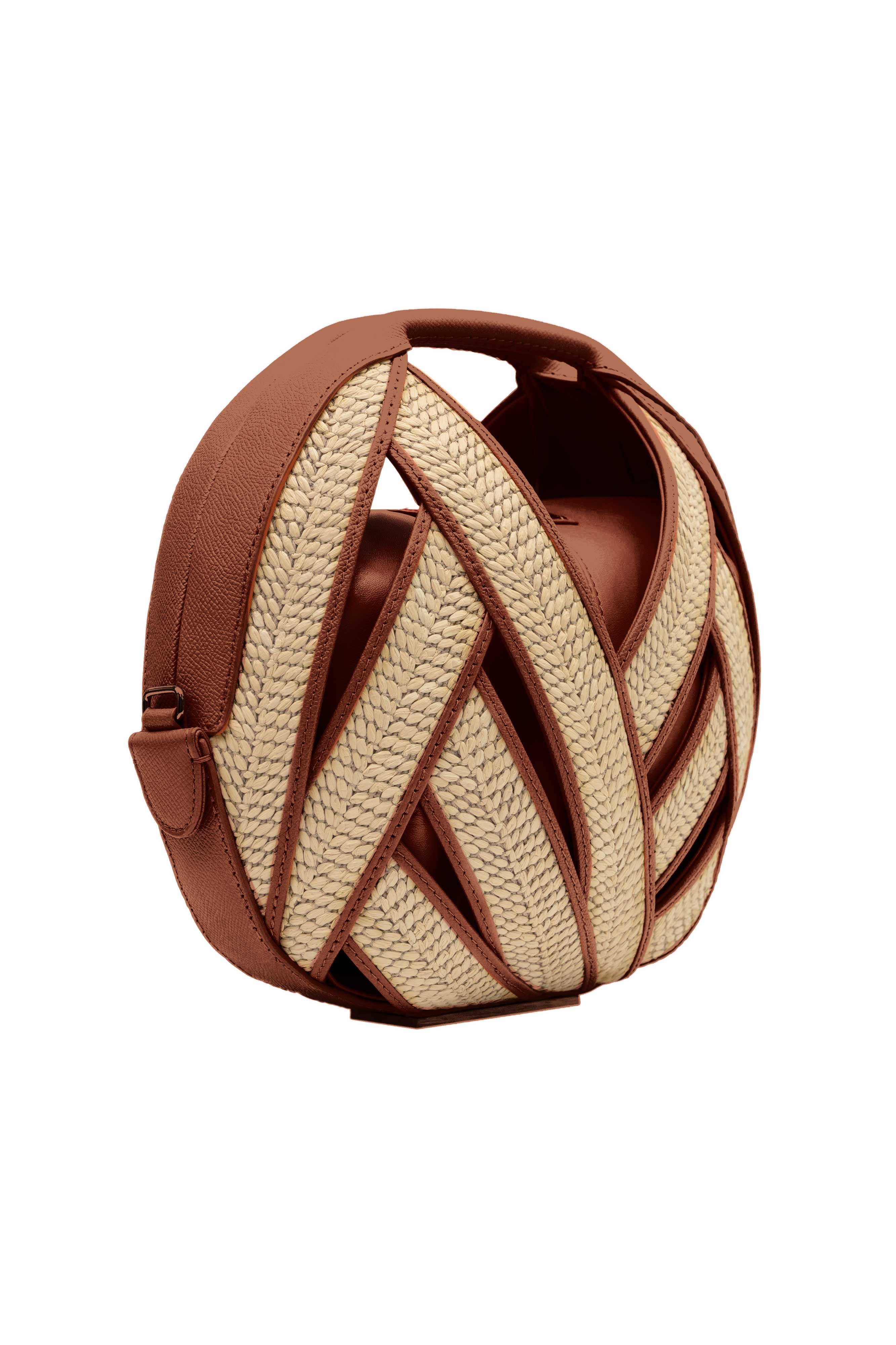 PERRIN PARIS Le Panier Handbag, Alternate, color, Raphia | Caramel