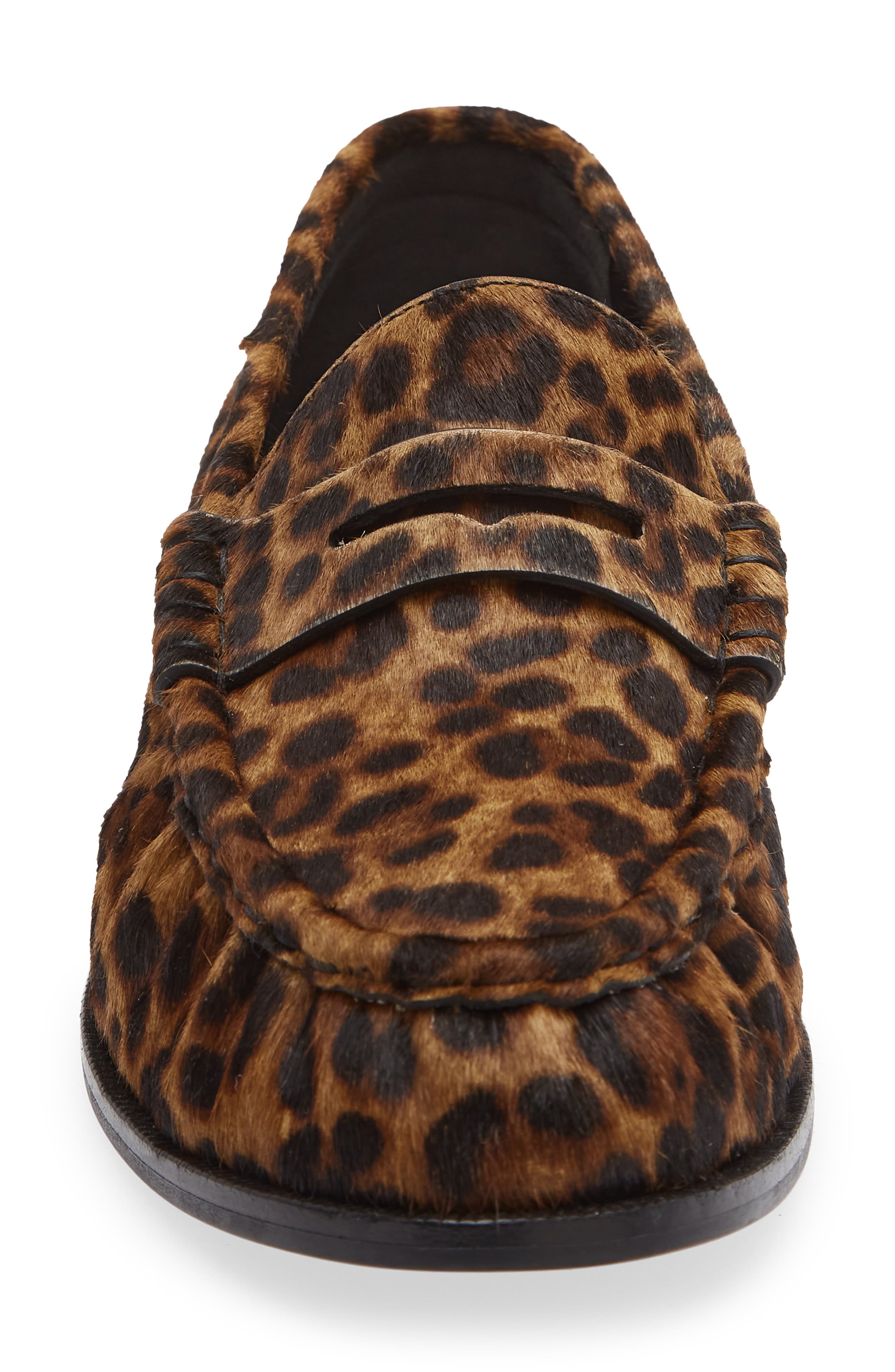 Lexi Penny Loafer, Alternate, color, LEOPARD HAIR CALF