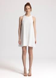 Monlicia Calia Cream Mini Linen Dress