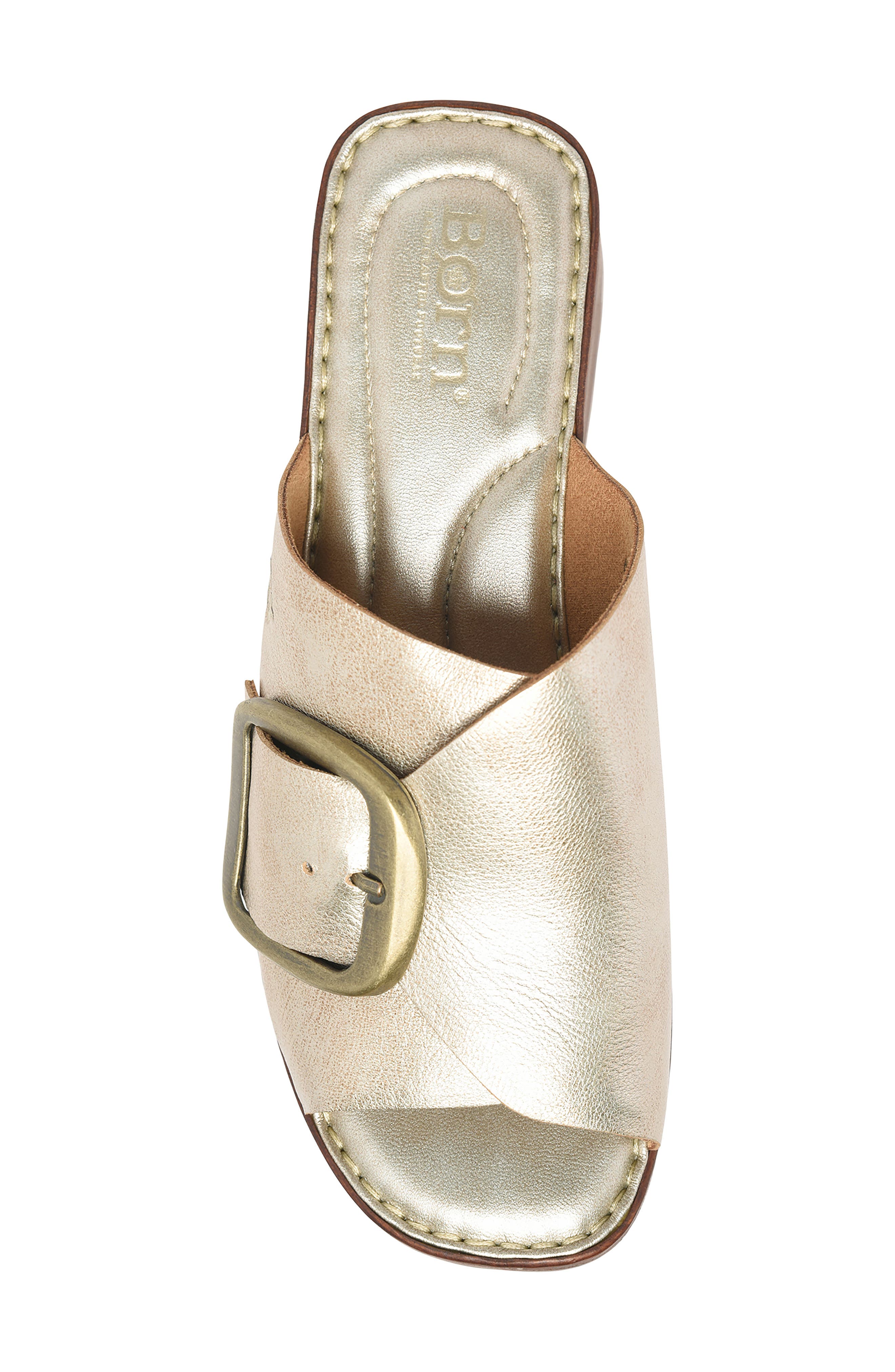 Børn Bangle Platform Slide Sandal, Alternate, color, Light Gold Metallic