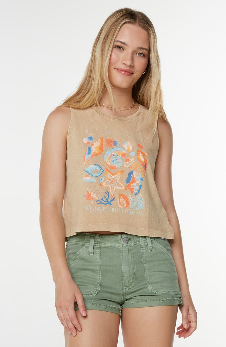 Roxy Painted Shells Wildflower Tank, Alternate, color, Praline Painted Shells