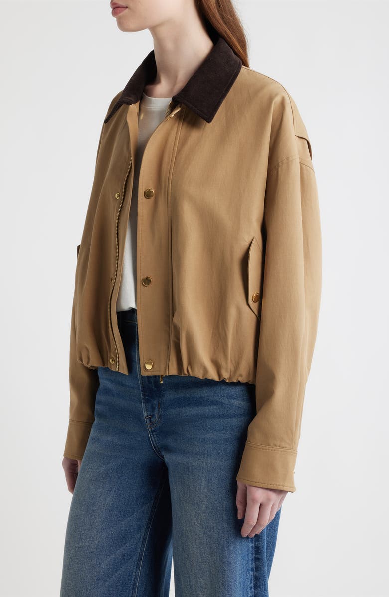 FRAME The Cord Collar Barn Jacket, Alternate, color, Camel