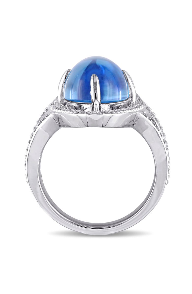 Julianna B. Swiss Blue Topaz Open Link Cocktail Ring Sterling Silver, Alternate, color, Blue Topaz