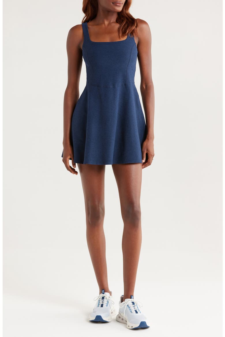 Garden Party Space Dye Sleeveless Minidress, Main, color, NOCTURNAL NAVY