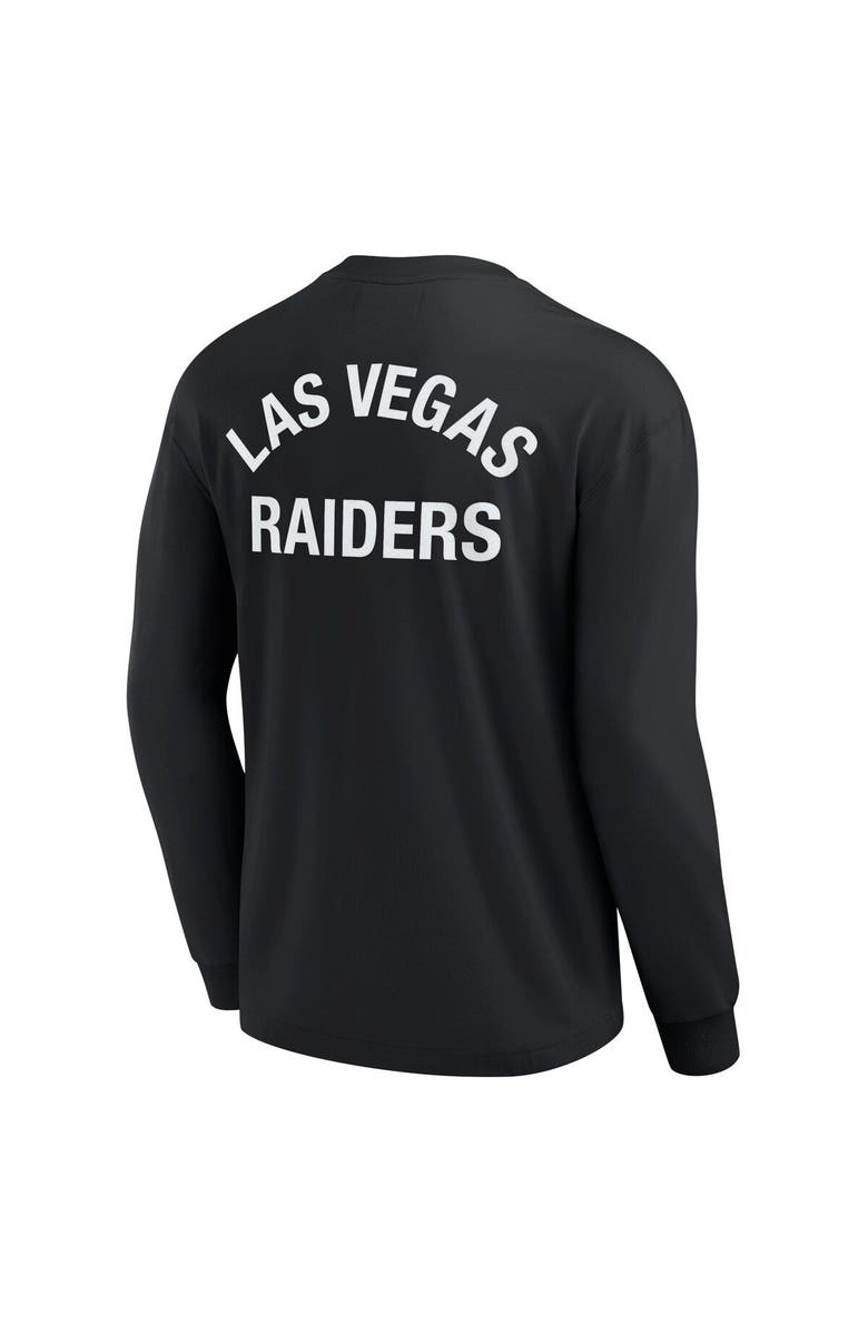 Fanatics Signature Unisex Fanatics Signature Black Las Vegas Raiders Elements Super Soft Long Sleeve T-Shirt, Alternate, color, Black