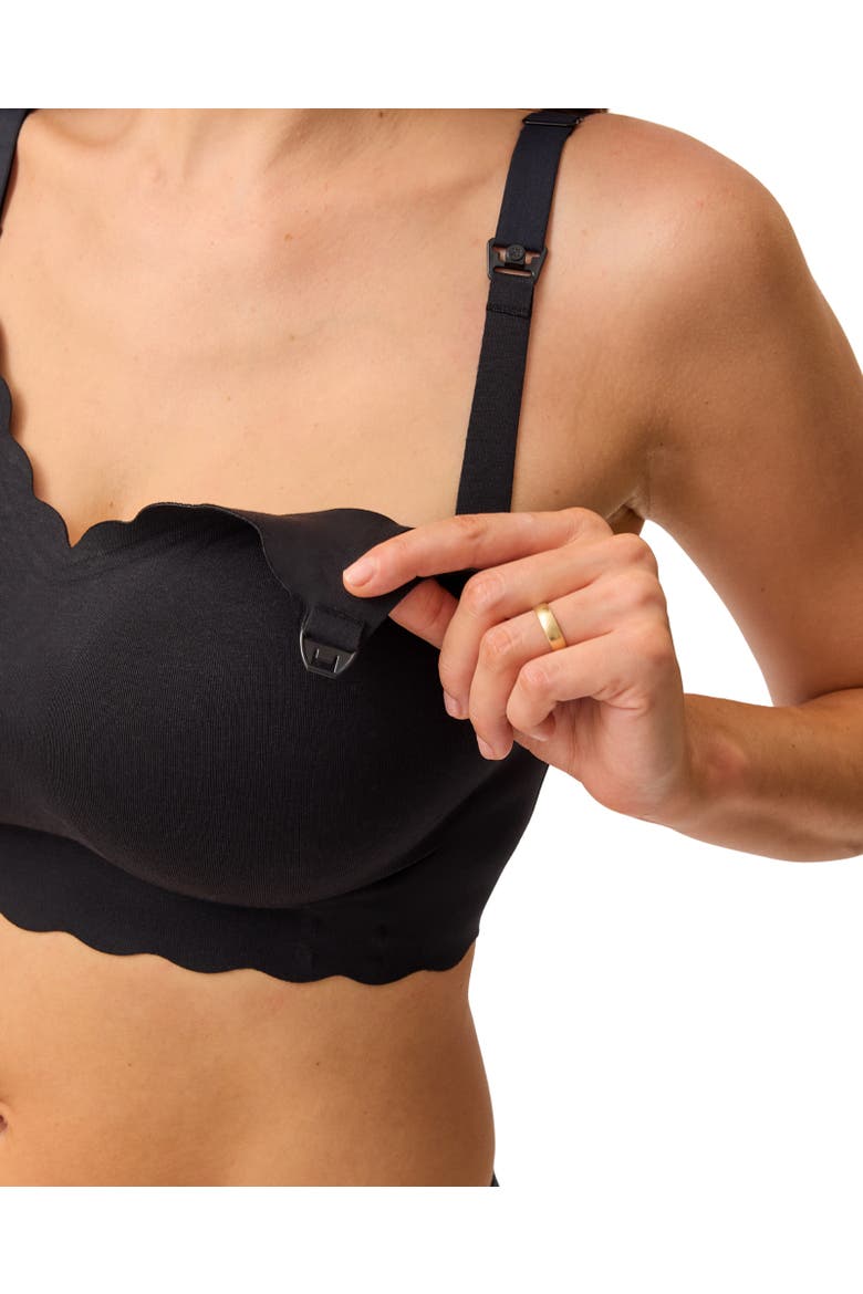 Barebond Cotton Maternity & Nursing Bra, Alternate, color, Black