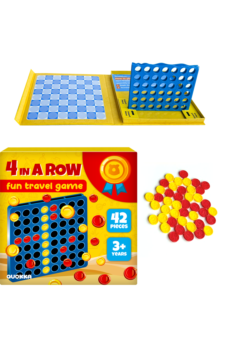 Quokka Magnetic Travel Games Collection for Kids, Main, color, 4 In A Row