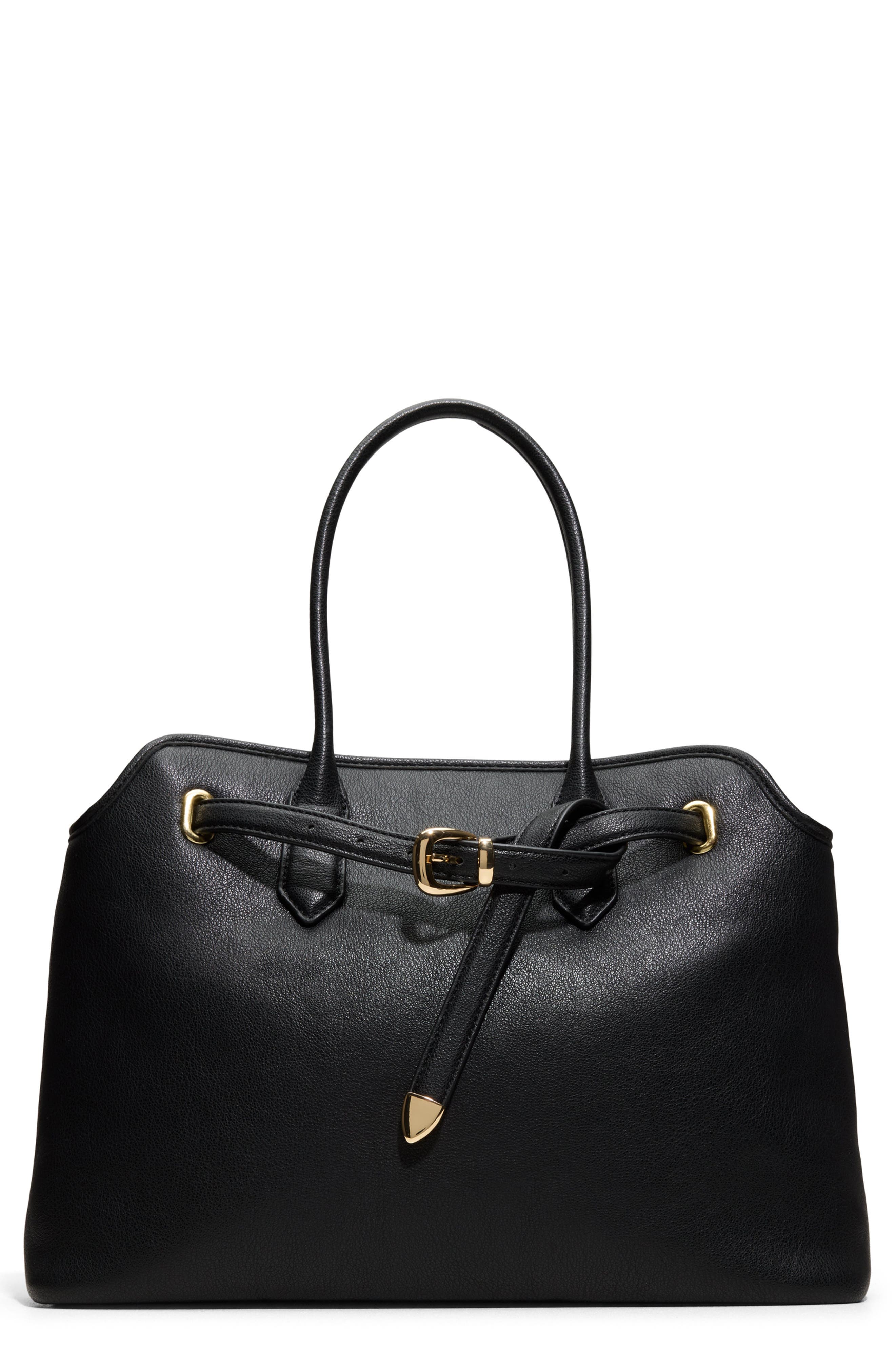 ALDO Eevangeliaax Faux Leather Tote, Main, color, Other Black