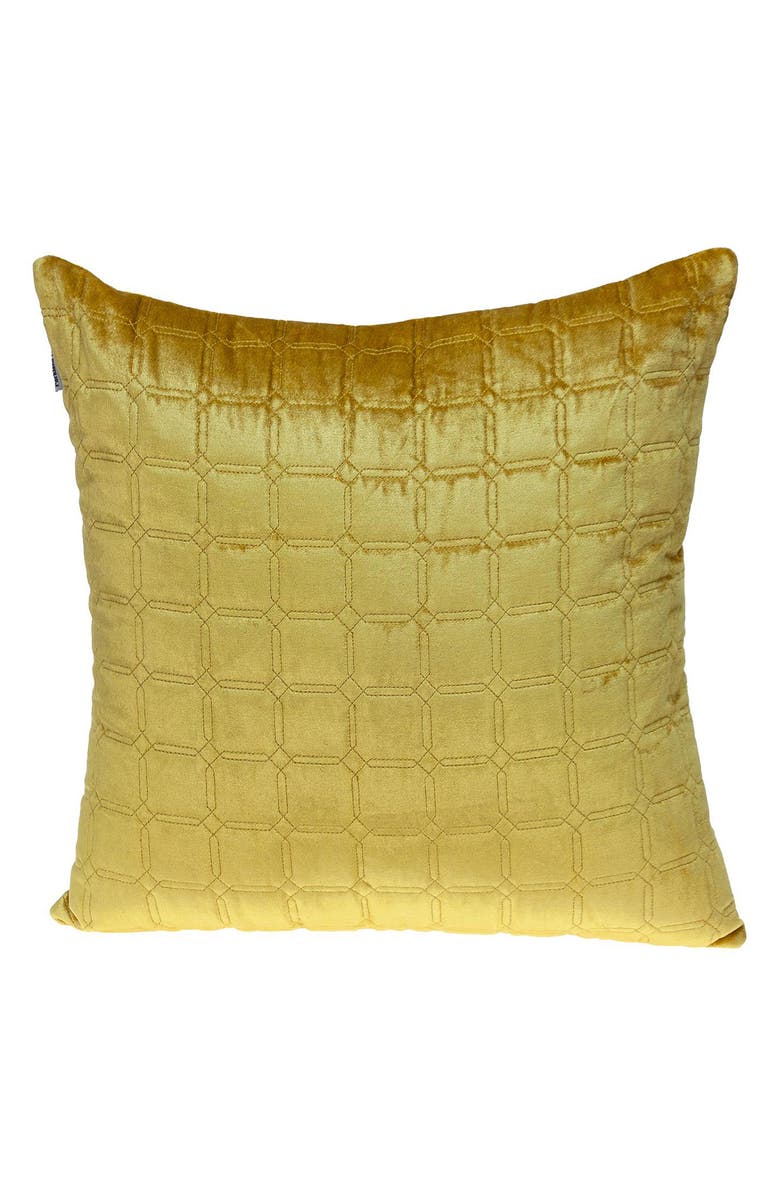 PARKLAND COLLECTION Marrisa Velvet Throw Pillow, Main, color, Yellow