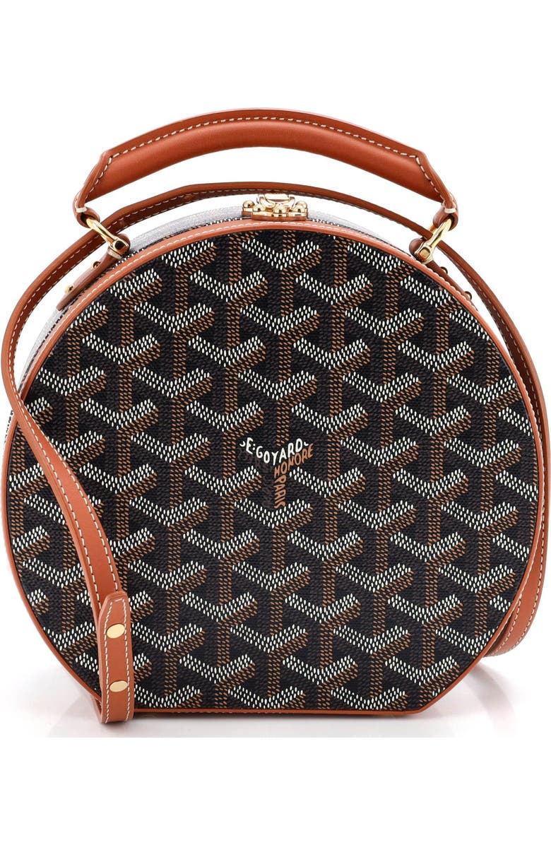 Pre-Owned Goyard Alto Hatbox Bag Coated Canvas, Main, color, Brown