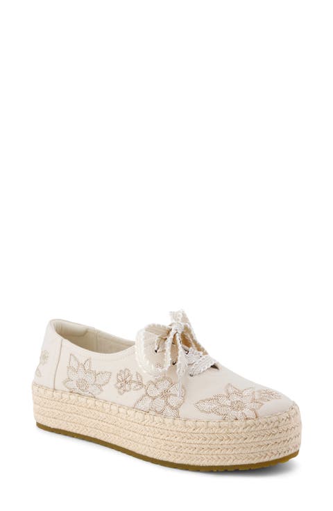 Valencia Lace-Up Platform Espadrille (Women)
