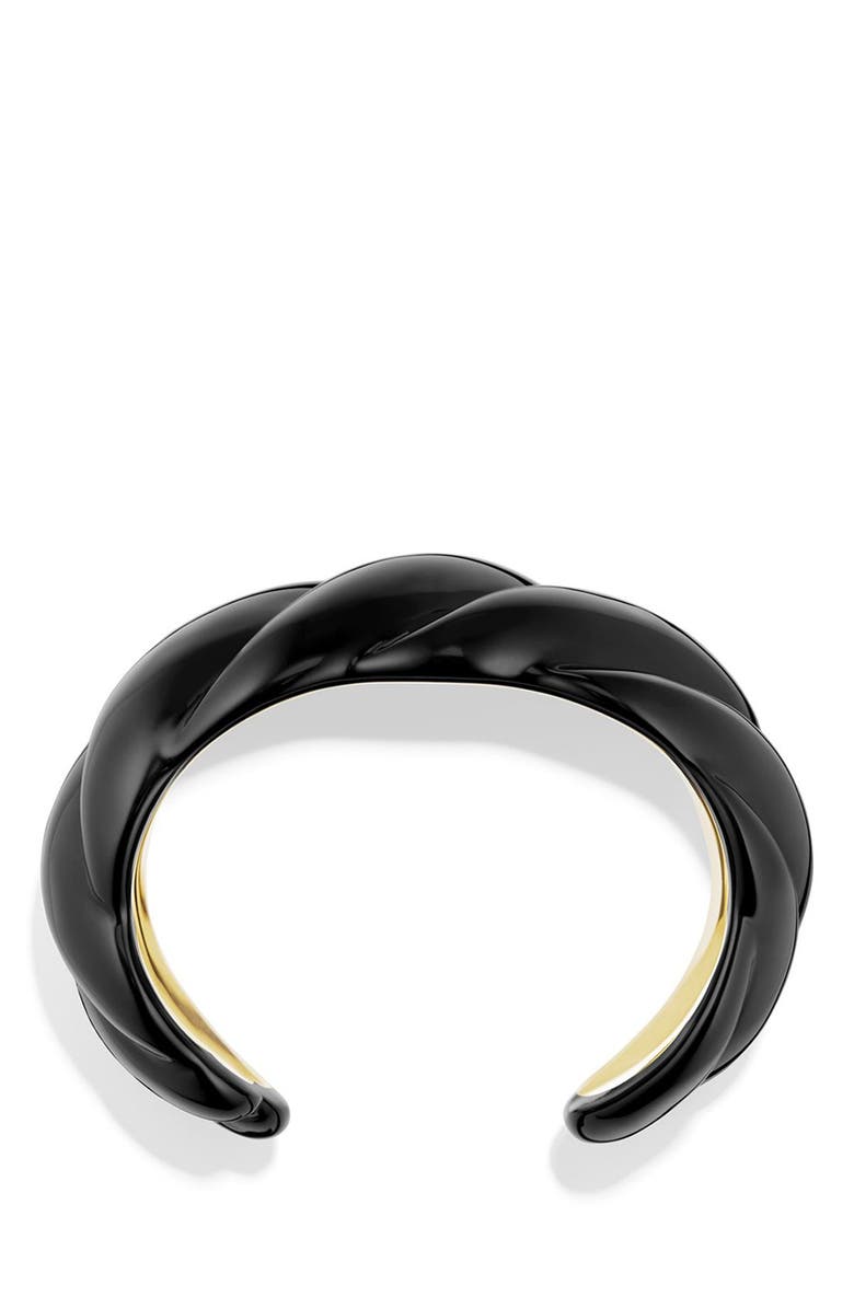 David Yurman 'Sculpted Cable' Resin Cuff Bracelet with 18k Gold, Alternate, color, 