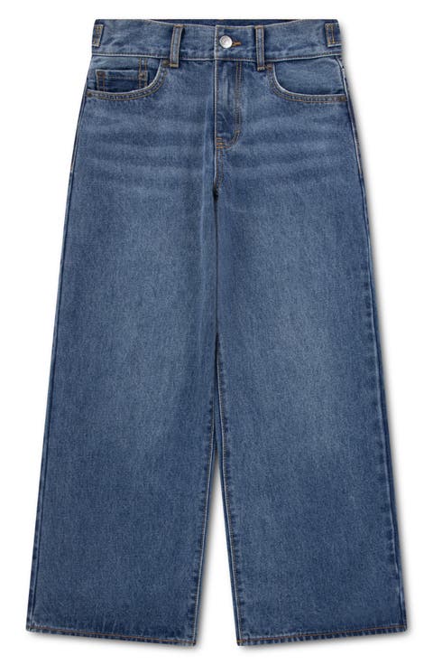 Kids' High Waist Wide Leg Jeans