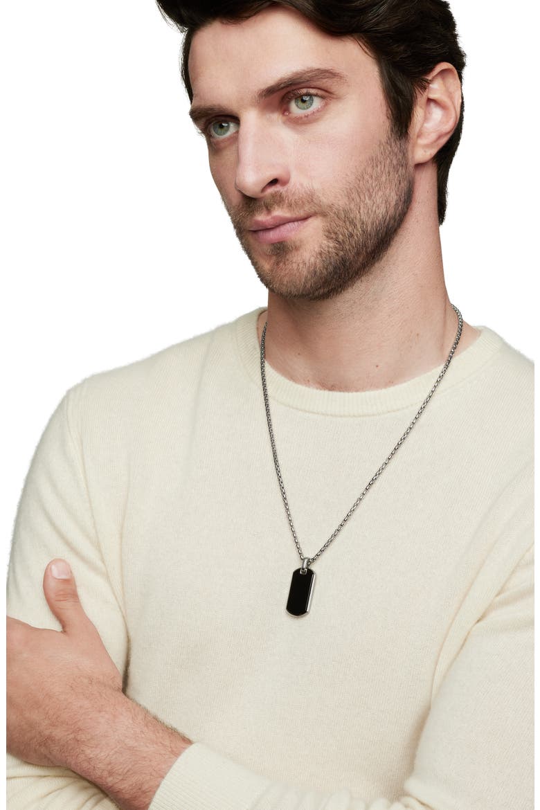 Men's Exotic Black Onyx Stone Tag, Alternate, color, BLACK ONYX
