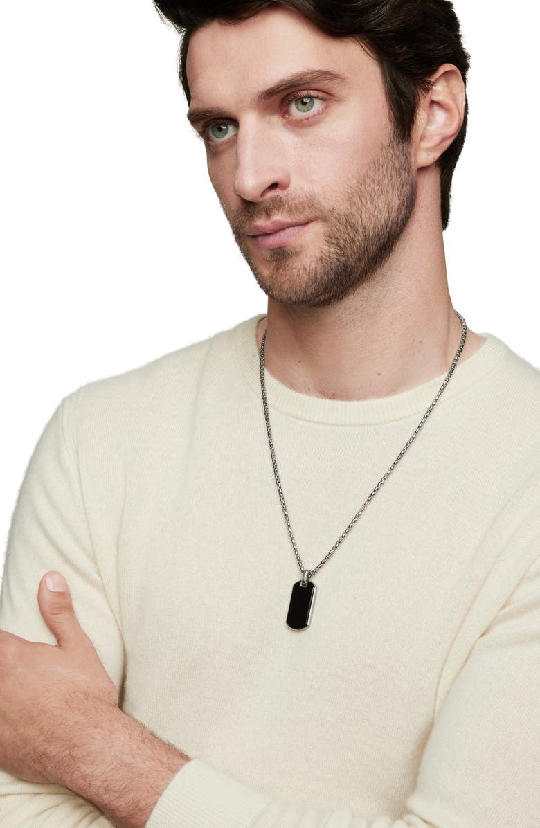 David Yurman Men's Exotic Black Onyx Stone Tag, Alternate, color, Black Onyx