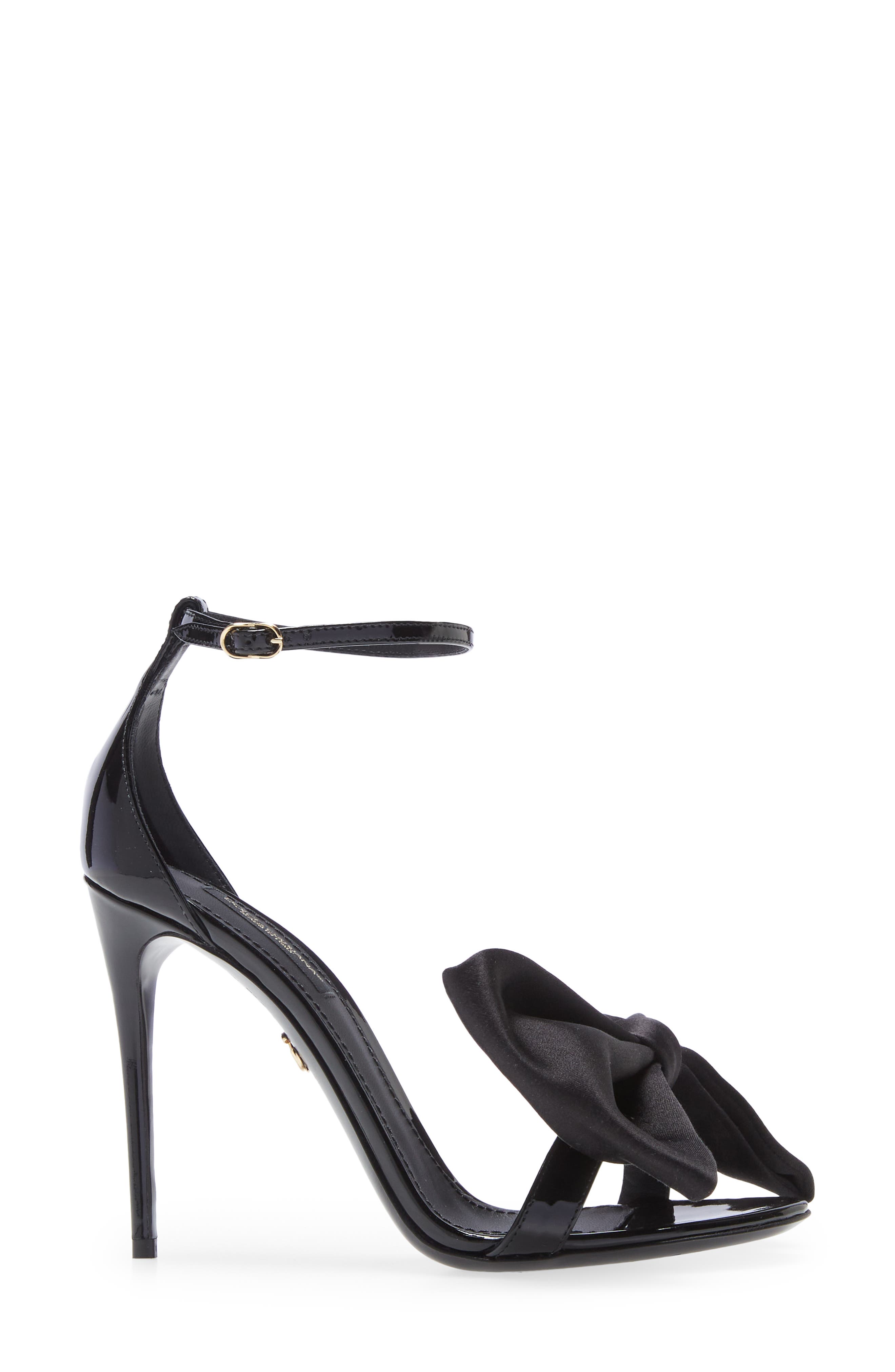Dolce&Gabbana Keira Bow Stiletto Sandal, Alternate, color, 