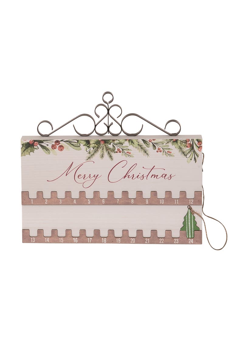 Transpac Multicolor Wooden Christmas Moveable Tree Advent Calendar, Main, color, 