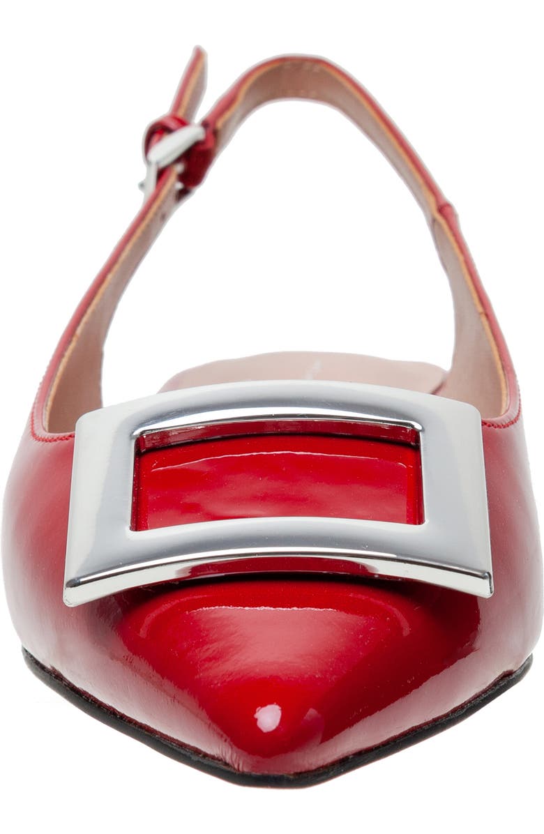 Linea Paolo Delica Slingback Pointed Toe Flat, Alternate, color, Red