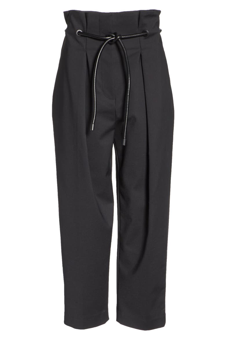 Origami Crop Flare Pants, Alternate, color, BLACK