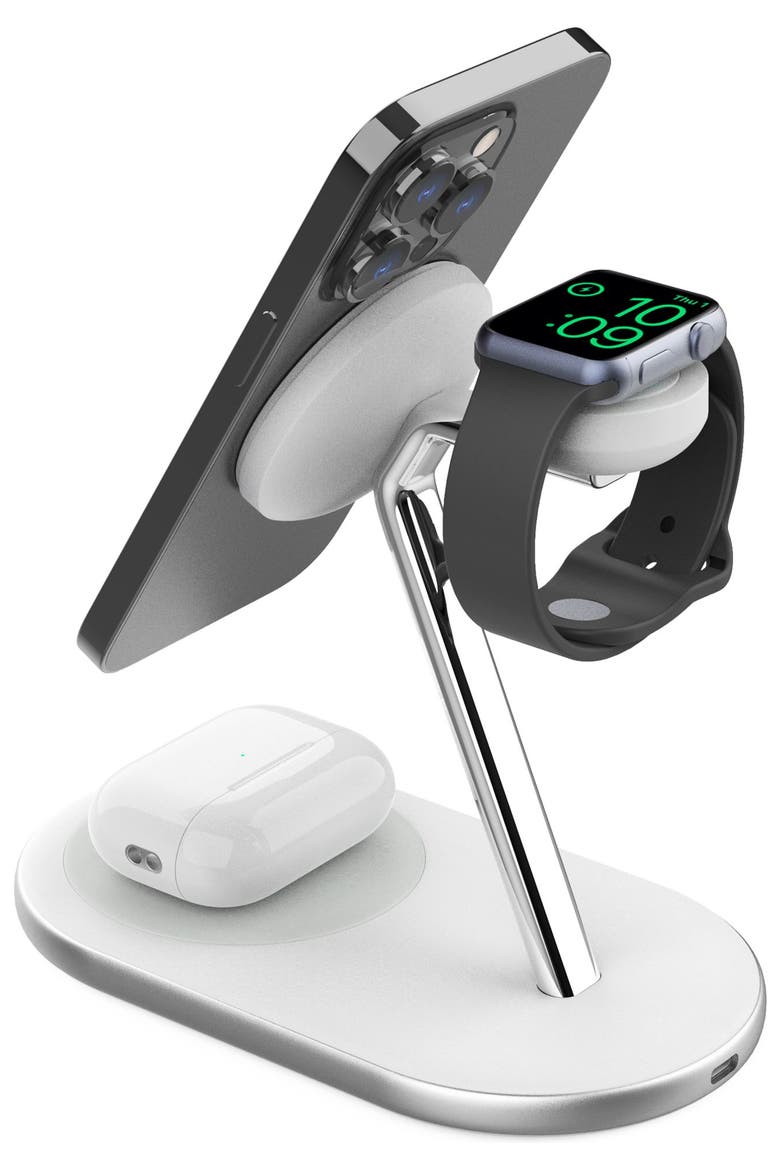 15W ULTRAFAST 3-in-1 Wireless Charging Stand, Alternate, color, White