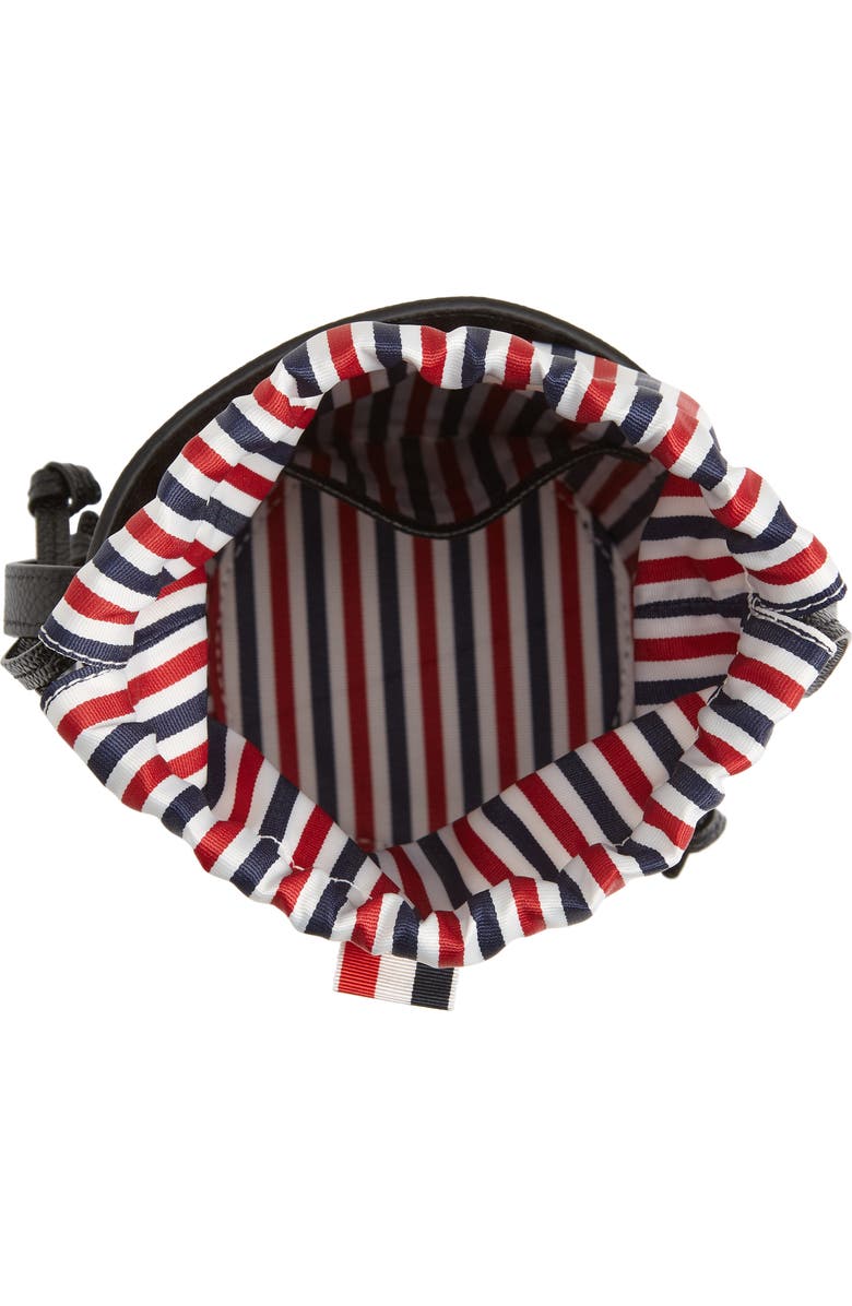 Thom Browne Mini Calfskin Leather Bucket Bag, Alternate, color,