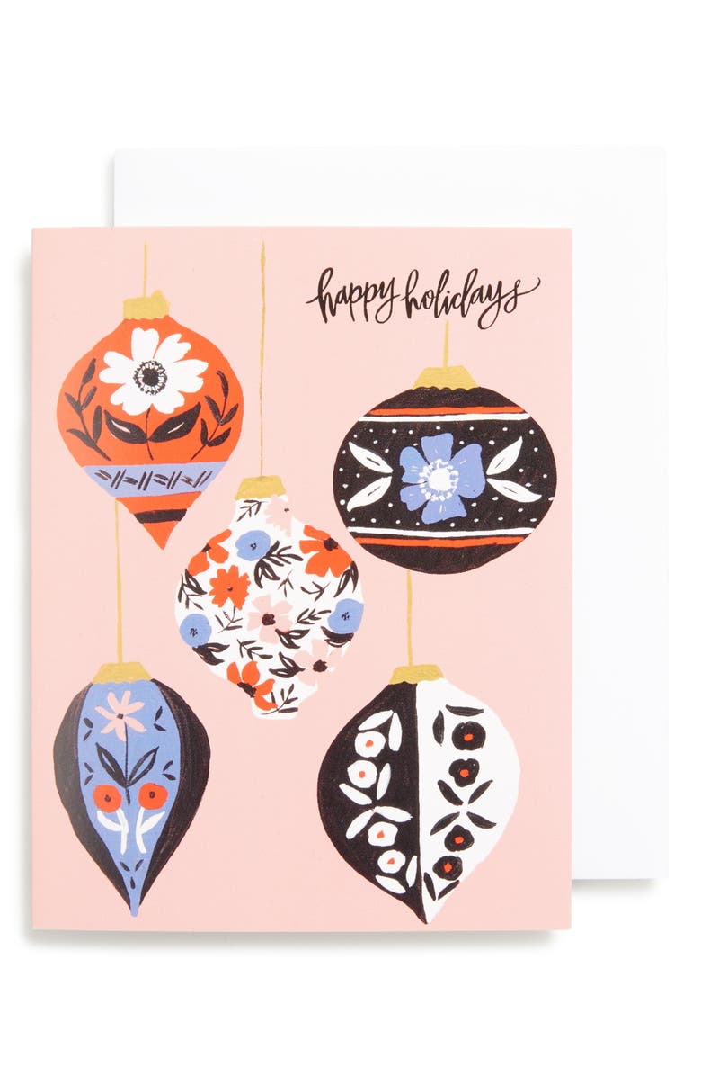 SHANNON KIRSTEN Set of 8 Retro Ornaments Greeting Cards, Main, color, 