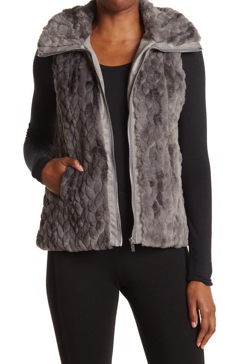 Catherine Catherine Malandrino Faux Fur Vest, Main, color,