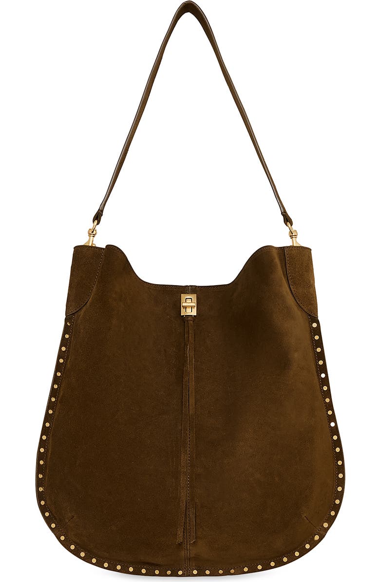 Rebecca Minkoff Slim Darren Suede Hobo Bag, Main, color,