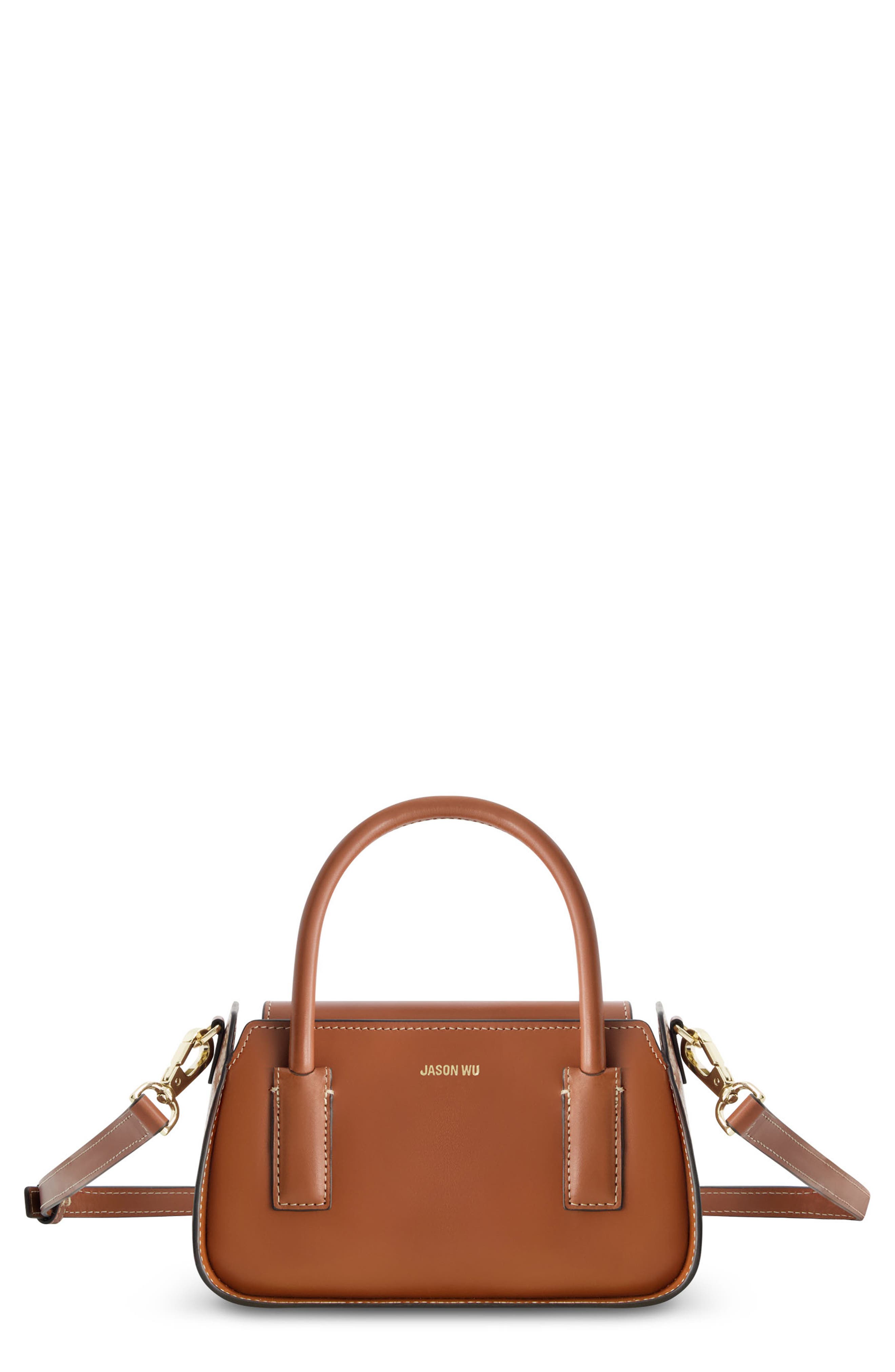 Structured Mini Tote, Main, color, LIGHT BROWN