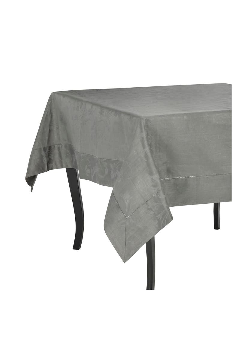 Linen 68" x 100" Renaissance Tablecloth, Alternate, color, DARK GREY
