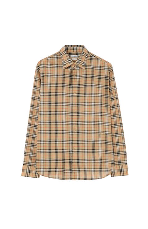 Relaxed Fit Check Cotton Shirt