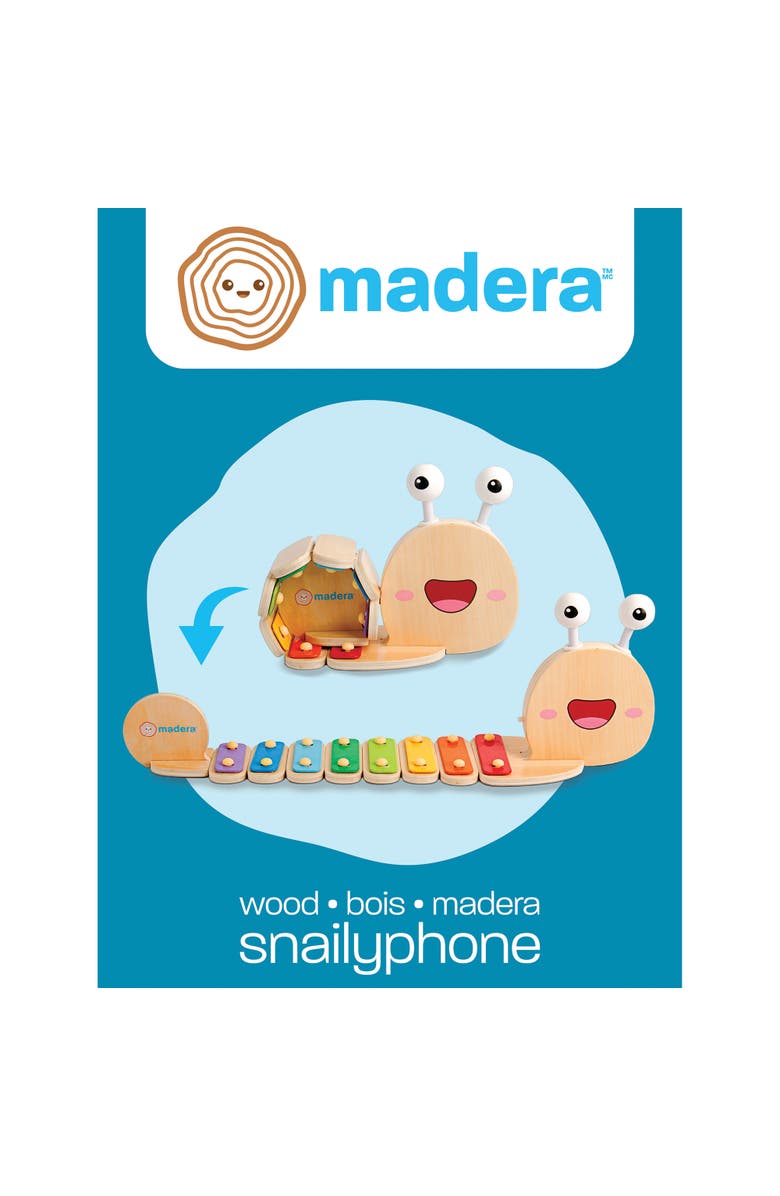 Madera Snailyphone Snaildesigned 8Key Xylophone,Ages 3+, Alternate, color, Multicolored