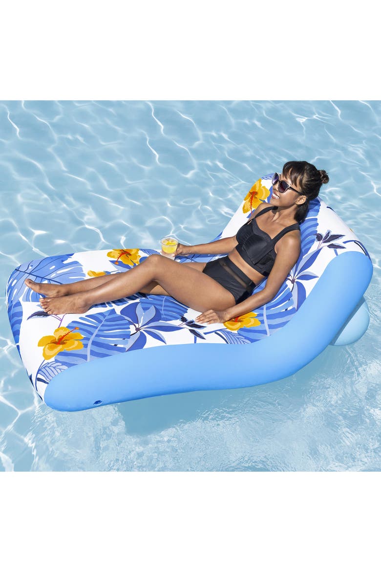 Blissful Drifter Inflatable Pool Lounge, Alternate, color, Multicolored