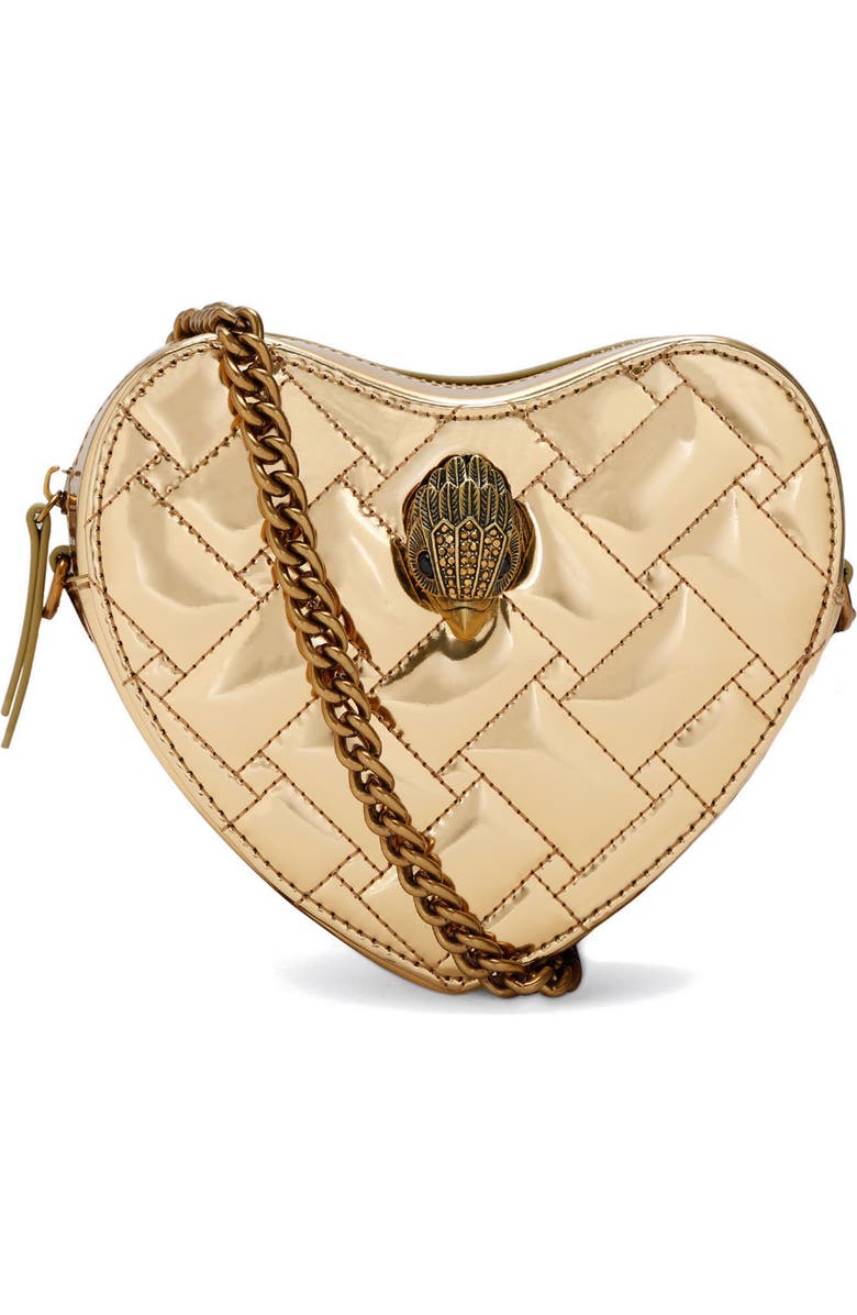 Kurt Geiger London Kensington Heart Quilted Leather Crossbody Bag, Main, color,
