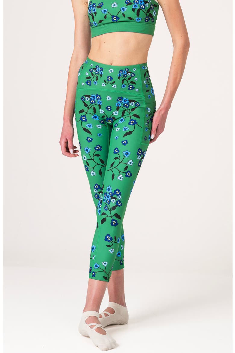 Emerald Echo High-Waisted 7/8 Leggings, Main, color, Green