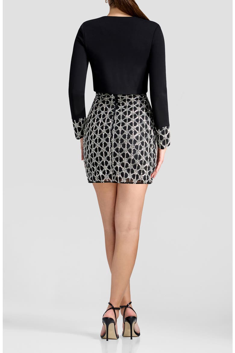 Andra Embellished Jacket, Alternate, color, BLACK-SILVER
