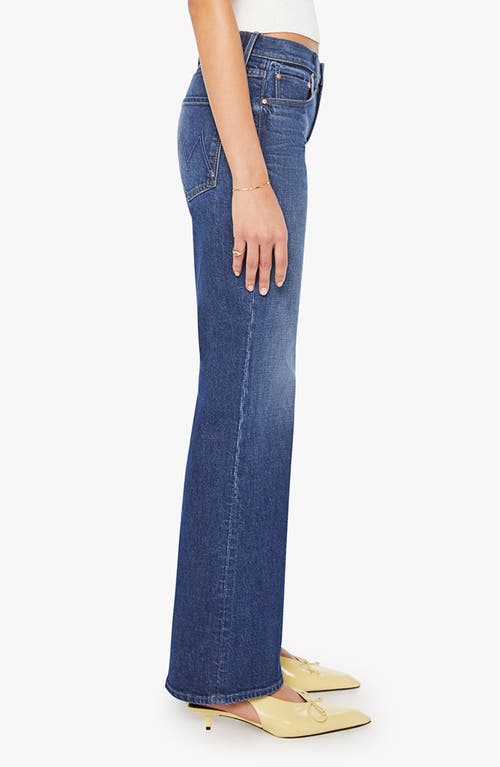 Mother The Bookie Sneak Bootcut Jeans In Blue