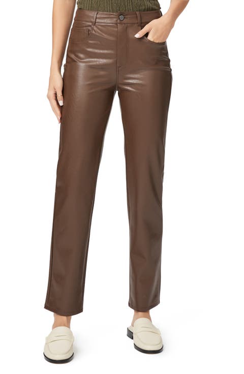 Stella Coated High Waist Straight Leg Jeans