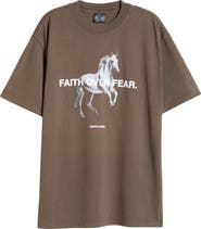 SANTO STUDIO Faith Over Fear Cotton Graphic T-Shirt