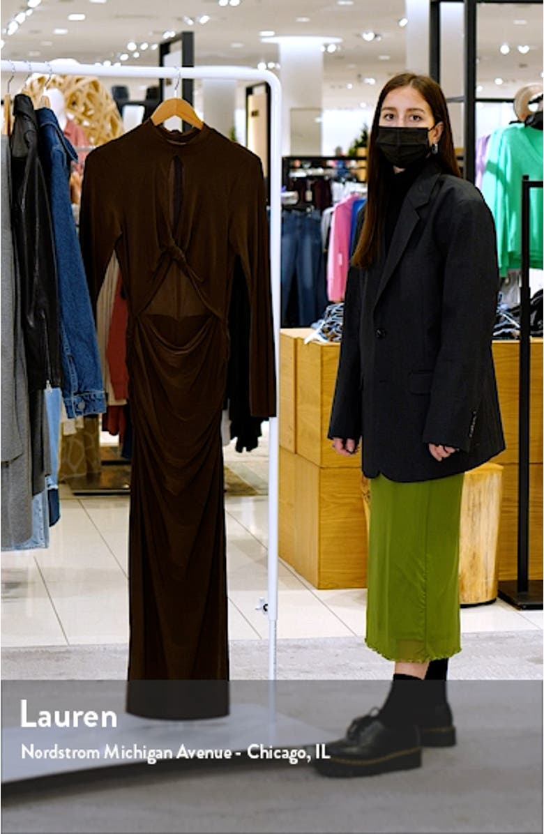 Mademoiselle Cutout Detail Long Sleeve Knit Dress, sales video thumbnail