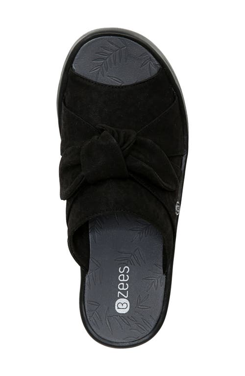 Lifestride Bzees Smile Wedge Slide Sandal In Black