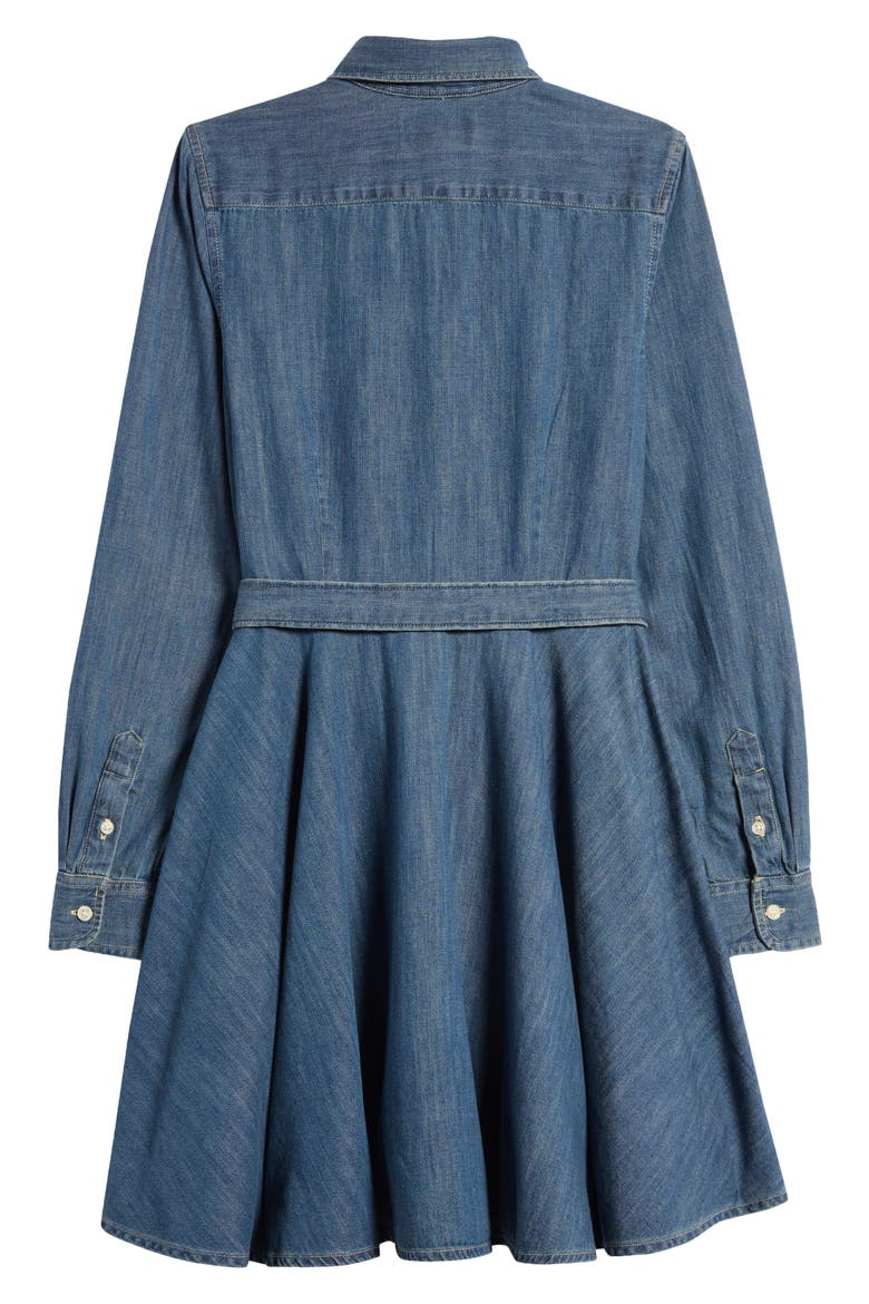 Kids' Belted Denim Shirtdress, Alternate, color, INDIGO