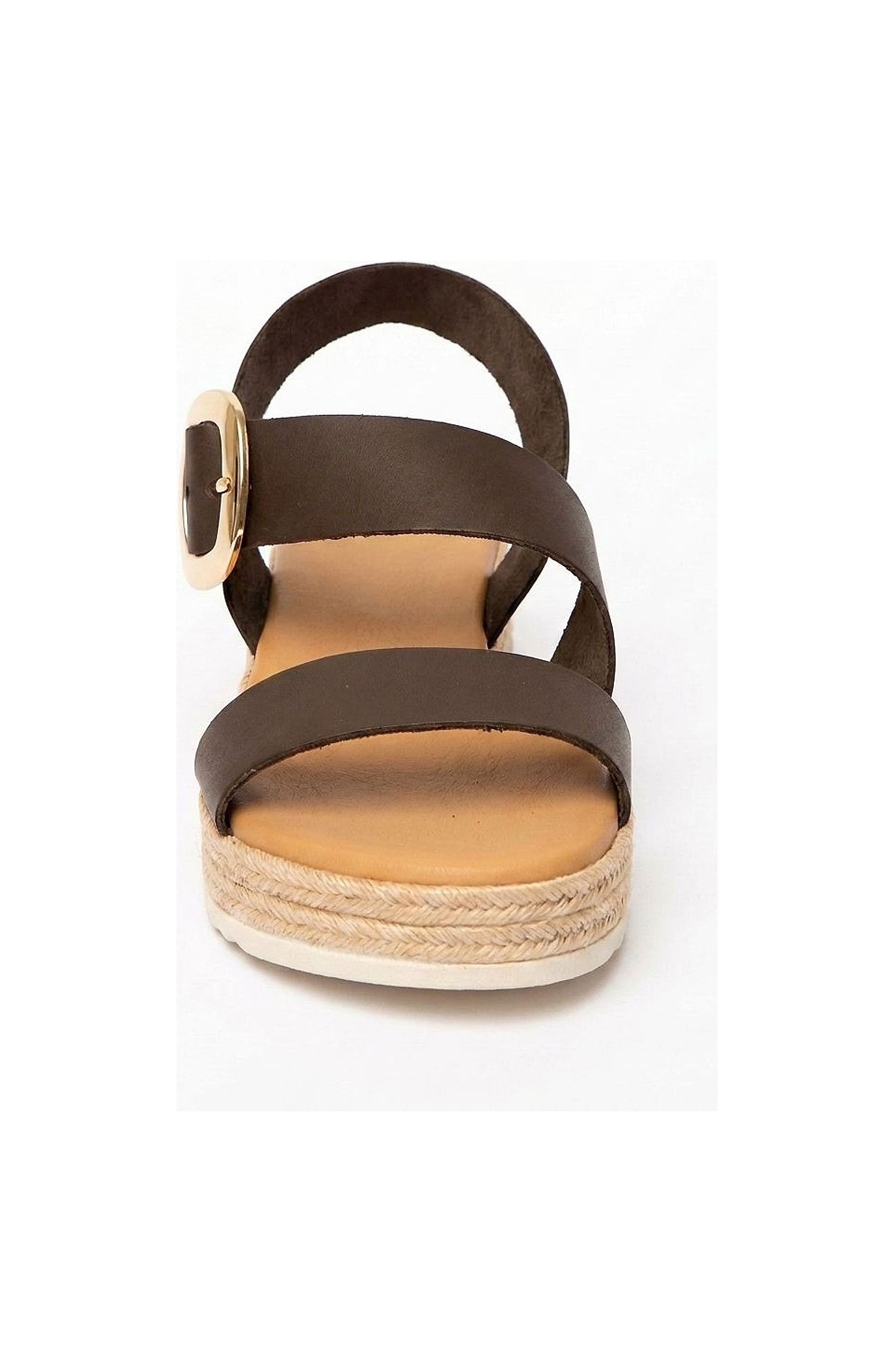 Liena Espadrille Sandal, Alternate, color, Chocolate