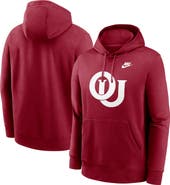 Nike Men's Nike Crimson Oklahoma Sooners Legacy Logo Club Fleece Pullover Hoodie