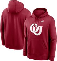 Nike Men's Nike Crimson Oklahoma Sooners Legacy Logo Club Fleece Pullover Hoodie