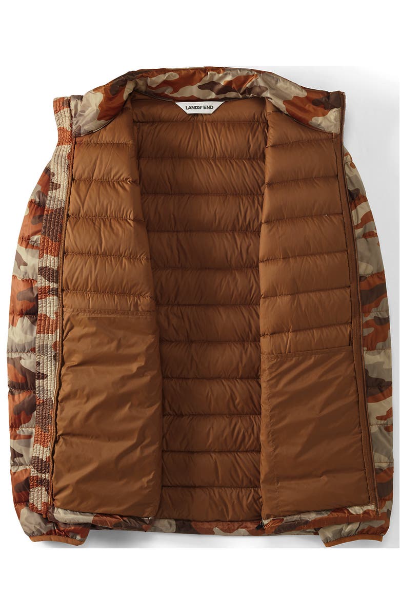 Lands' End Wanderweight Ultralight Packable Down Jacket, Alternate, color, Warm Cinnamon Camo